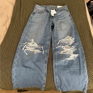 American Eagle Light Wide Leg Jeans: 6 regular